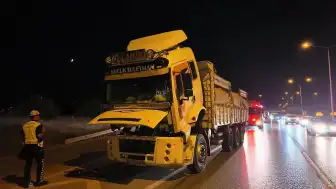 Bursa İnegöl'de Freni Patlayan Kamyon İçin Polis Ekipleri Yol Boşalttı