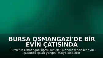 Bursa Osmangazi'de bir evin çatısında yangın çıktı