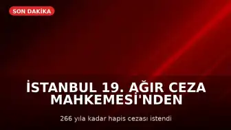 İstanbul 19. Ağır Ceza Mahkemesi'nden Karar: M.A.E. İçin 266 Yıla Kadar Hapis İstemi