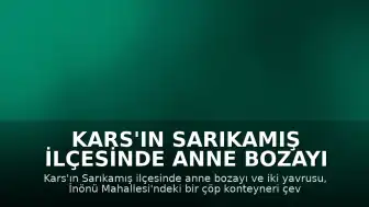 Kars'ın Sarıkamış İlçesinde Anne Bozayı ve Yavruları Görüntülendi