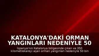 Katalonya'daki Orman Yangınları Nedeniyle 50 Bine Yakın Kişi Tahliye Edildi