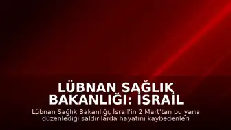 Lübnan Sağlık Bakanlığı: İsrail Saldırılarında Can Kaybı 4 Bin 321'e Ulaştı