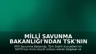 Millî Savunma Bakanlığı'ndan TSK'nın stratejik önemine ilişkin açıklama