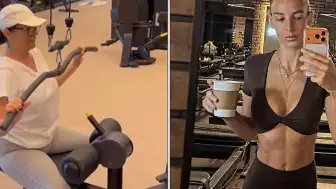 Sanatçı Hülya Koçyiğit'in torunu Aslışah Alkoçlar ile spor paylaşımı dikkat çekti