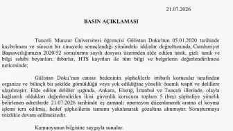 Tunceli Cumhuriyet Başsavcılığı: G.D.'nun Cansız Bedeninin Yok Edildiğine Dair Deliller Bulundu