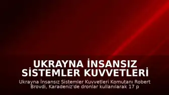 Ukrayna İnsansız Sistemler Kuvvetleri Komutanı Robert Brovdi: "Karadeniz'de 20 düşman gemisi avlandı"