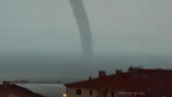 Zonguldak Ereğli'de Deniz Üzerinde Hortum Görüntülendi