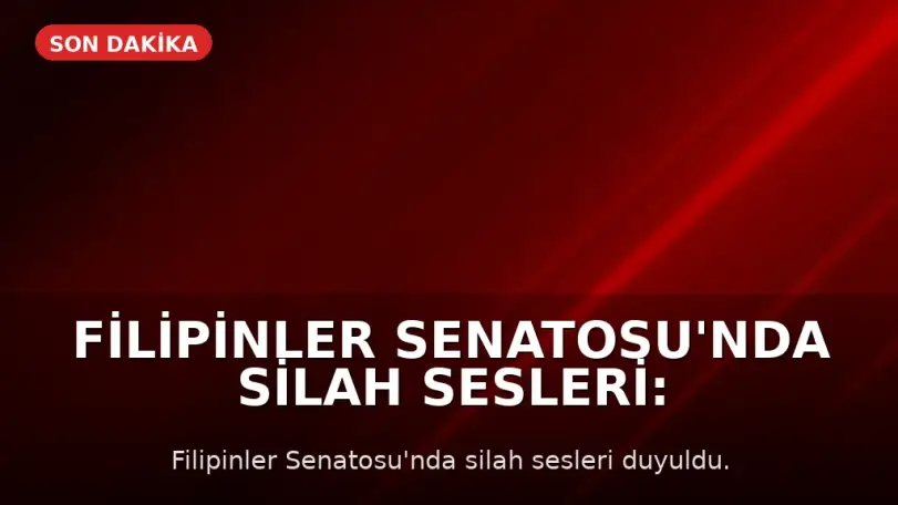 Filipinler Senatosu'nda Silah Sesleri: Uluslararası Tutuklama Emriyle Aranan Eski Polis Şefi Sığındı