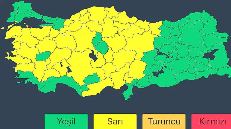 İçişleri Bakanlığı'ndan 14 Mayıs'ta Kuvvetli Yağış Uyarısı