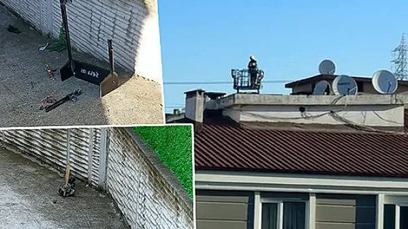 İnsansız Hava Aracı Sokak Ortasına Düştü: Binalarda Hasar Meydana Geldi