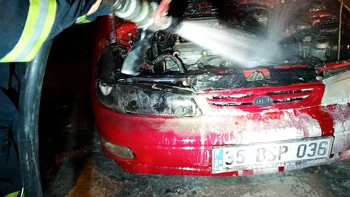 Mardin'de İki Otomobilde Yangın Çıktı